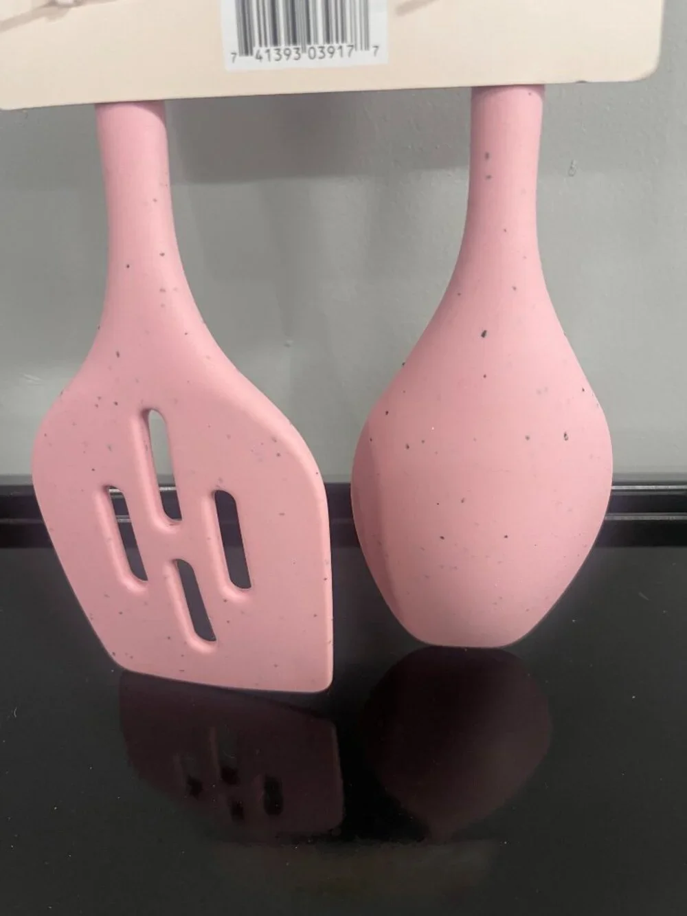 Paris Hilton Pink Silicone Spoon & Turner Set 2pc New